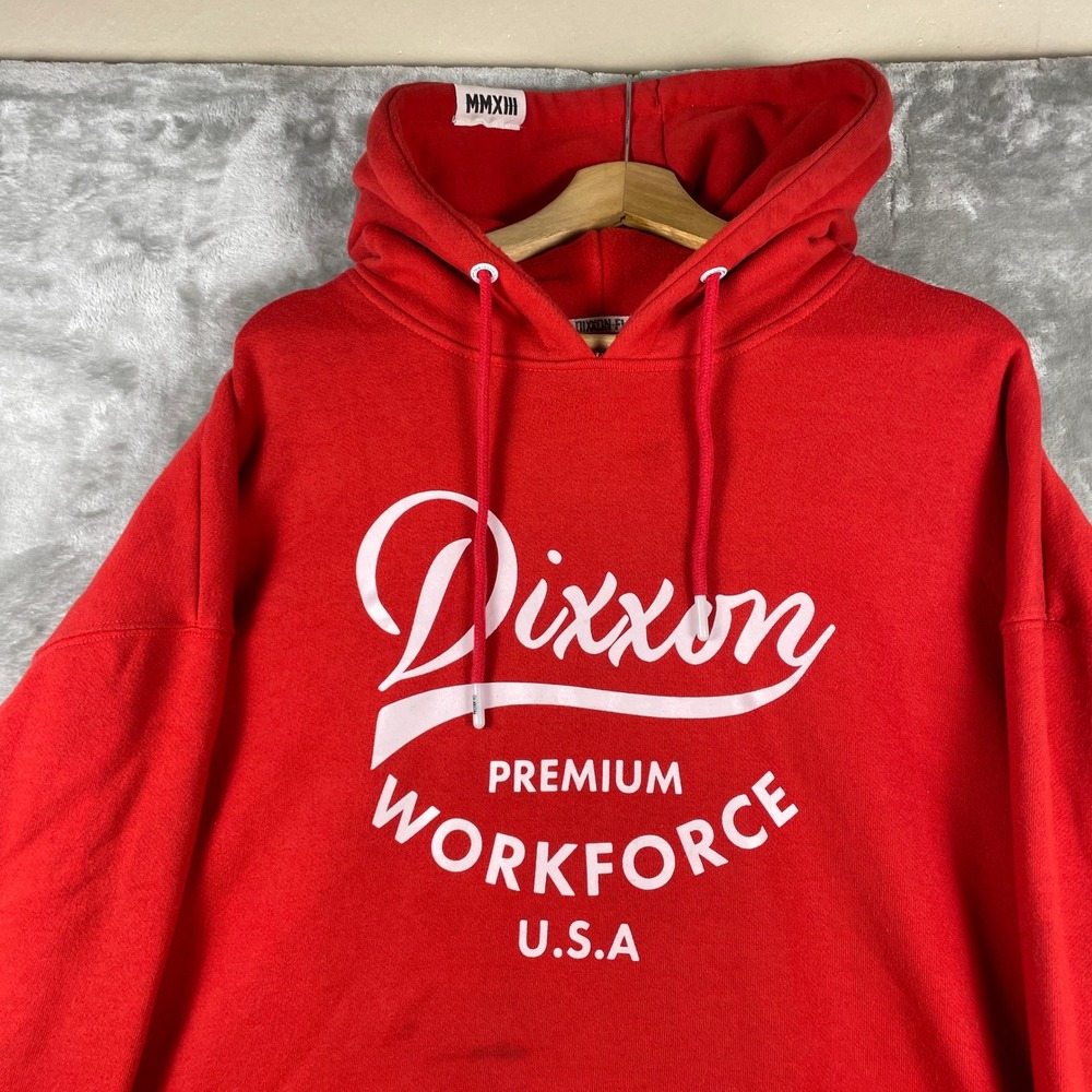 Dixxon Hoodie Mens 3X Red Premium Workforce USA Graphic Pullover - Picture 2 of 10